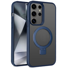 For Samsung Galaxy S24 Case Soft Touch Magnetic Circle Stand Hybrid Phone Cover