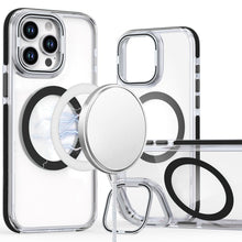 For iPhone 15 Pro Max Case Magnetic Circle Camera Lens Stand + 2 Tempered Glass