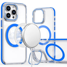 For iPhone 15 Pro Max Case Magnetic Circle Camera Lens Stand + 2 Tempered Glass