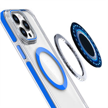 For iPhone 15 Pro Max Case Magnetic Circle Camera Lens Stand + 2 Tempered Glass
