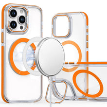 For iPhone 15 Pro Max Case Magnetic Circle Camera Lens Stand + 2 Tempered Glass