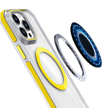 For iPhone 15 Pro Max Case Magnetic Circle Camera Lens Stand + 2 Tempered Glass