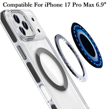 For iPhone 17 Pro Max Case Magnetic Circle Camera Lens Stand + Tempered Glass