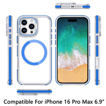 For iPhone 16 PRO MAX Case Magnetic Circle Camera Lens Stand + Tempered Glass