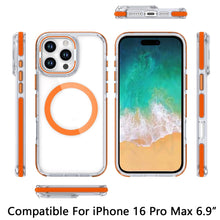 For iPhone 16 PRO MAX Case Magnetic Circle Camera Lens Stand + Tempered Glass