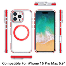 For iPhone 16 PRO MAX Case Magnetic Circle Camera Lens Stand + Tempered Glass
