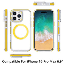 For iPhone 16 PRO MAX Case Magnetic Circle Camera Lens Stand + Tempered Glass