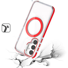 For Samsung S25+/S24+ Case Magnetic Circle Camera Lens Stand + Tempered Glass