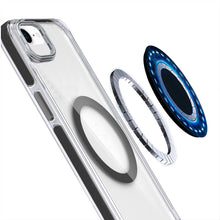 For iPhone 16e Case Magnetic Circle Camera Lens Stand Cover + Tempered Glass