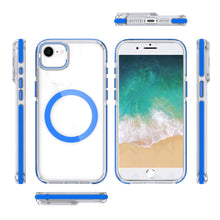 For iPhone 16e Case Magnetic Circle Camera Lens Stand Cover + Tempered Glass