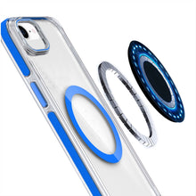 For iPhone 16e Case Magnetic Circle Camera Lens Stand Cover + Tempered Glass
