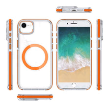 For iPhone 16e Case Magnetic Circle Camera Lens Stand Cover + Tempered Glass