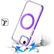 For iPhone 16e Case Magnetic Circle Camera Lens Stand Cover + Tempered Glass