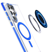 For Samsung S25 Ultra Case Magnetic Circle Camera Lens Stand + Tempered Glass