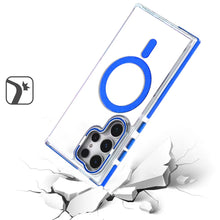 For Samsung S25 Ultra Case Magnetic Circle Camera Lens Stand + Tempered Glass