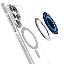 For Samsung S25 Ultra Case Magnetic Circle Camera Lens Stand + Tempered Glass