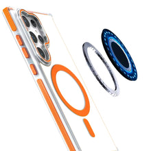 For Samsung S25 Ultra Case Magnetic Circle Camera Lens Stand + Tempered Glass