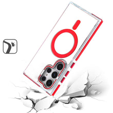 For Samsung S25 Ultra Case Magnetic Circle Camera Lens Stand + Tempered Glass