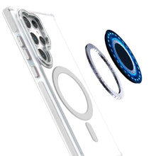 For Samsung S25 Ultra Case Magnetic Circle Camera Lens Stand + Tempered Glass
