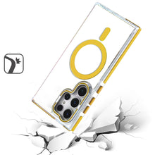 For Samsung S25 Ultra Case Magnetic Circle Camera Lens Stand + Tempered Glass