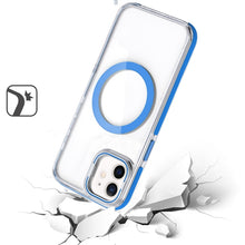 For iPhone 11 6.1 in. Case Magnetic Circle Camera Lens Stand + Tempered Glass