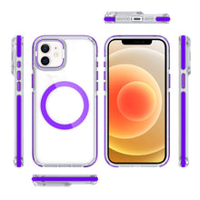 For iPhone 12/12 Pro Case Magnetic Circle Camera Lens Stand + Tempered Glass