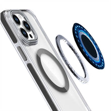 For iPhone 12 Pro Max Case Magnetic Circle Camera Lens Stand + Tempered Glass