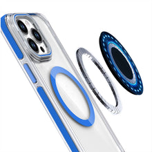 For iPhone 12 Pro Max Case Magnetic Circle Camera Lens Stand + Tempered Glass
