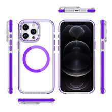 For iPhone 12 Pro Max Case Magnetic Circle Camera Lens Stand + Tempered Glass