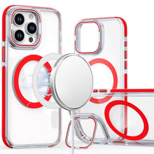 For iPhone 12 Pro Max Case Magnetic Circle Camera Lens Stand + Tempered Glass