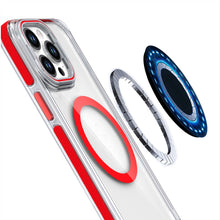 For iPhone 12 Pro Max Case Magnetic Circle Camera Lens Stand + Tempered Glass