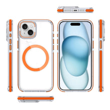 For iPhone 15 Case Magnetic Circle Rear Camera Lens Stand + 2 Tempered Glass