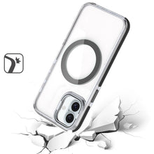 For iPhone 16 6.1inch Case Magnetic Circle Camera Lens Stand + Tempered Glass