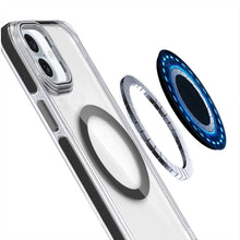 For iPhone 16 6.1inch Case Magnetic Circle Camera Lens Stand + Tempered Glass