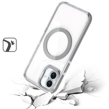 For iPhone 16 6.1inch Case Magnetic Circle Camera Lens Stand + Tempered Glass