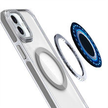For iPhone 16 6.1inch Case Magnetic Circle Camera Lens Stand + Tempered Glass