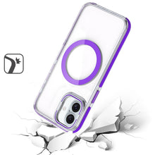 For iPhone 16 6.1inch Case Magnetic Circle Camera Lens Stand + Tempered Glass