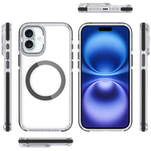 For iPhone 17 Case Magnetic Color Circle w/ Camera Lens Stand + Tempered Glass