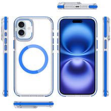 For iPhone 17 Case Magnetic Color Circle w/ Camera Lens Stand + Tempered Glass