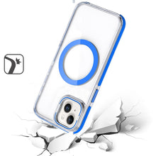 For iPhone 13/14 Case Magnetic Circle Camera Lens Stand Cover + Tempered Glass