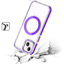 For iPhone 13/14 Case Magnetic Circle Camera Lens Stand Cover + Tempered Glass