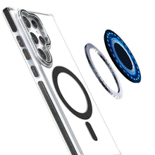 For Samsung S23 Ultra Case Magnetic Circle Matchign Color Trim Camera Lens Stand