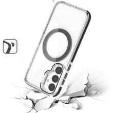 For Samsung S25/S24 Case Magnetic Circle Camera Lens Stand + Tempered Glass