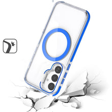 For Samsung S25/S24 Case Magnetic Circle Camera Lens Stand + Tempered Glass
