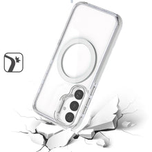 For Samsung S25/S24 Case Magnetic Circle Camera Lens Stand + Tempered Glass