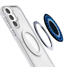 For Samsung S25/S24 Case Magnetic Circle Camera Lens Stand + Tempered Glass