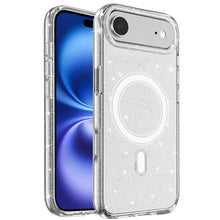 For iPhone Air Case Thick Magnetic Circle Glitter Translucent +Tempered Glass