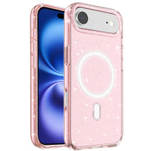 For iPhone Air Case Thick Magnetic Circle Glitter Translucent +Tempered Glass