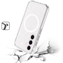 For Samsung Galaxy S24 FE Case Magnetic Ring Glitter Translucent Hybrid Cover