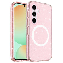 For Samsung Galaxy S24 FE Case Magnetic Ring Glitter Translucent Hybrid Cover